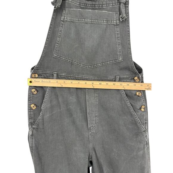 Aerie Wide Leg Overalls Gray Denim Womens Medium Boho - Picture 8 of 12